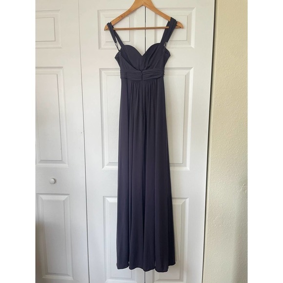 BCBGMaxAzria Navy Jersey Twist Front Empire Waist Maxi Dress • Size XXS 🗣 - Picture 2 of 2
